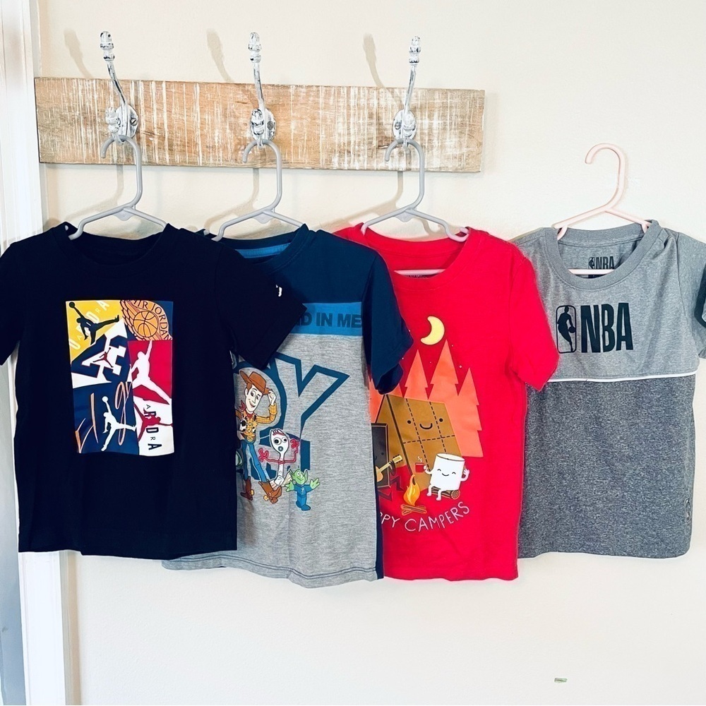Lot of 4 Boy's T-Shirts (Short Sleeves) - Size: 4-5 Years